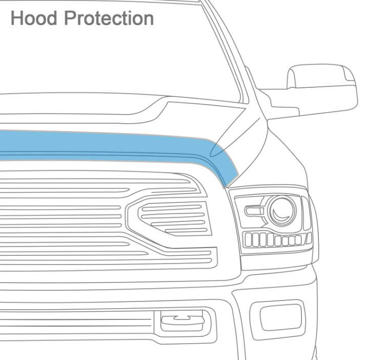 RAM 2500/3500 Hood Shield - Chrome